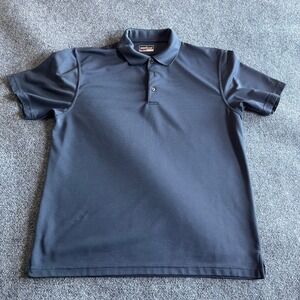 Grand Slam Performance Mens XL Polo Shirt Charcoal Grey Ribbed Short Sleeve Golf